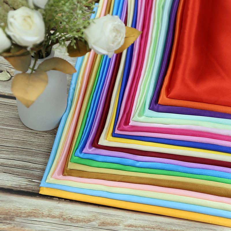 Plain Glossy Imitation Silk Satin Fabric for Clothing, Lining, & Decoration