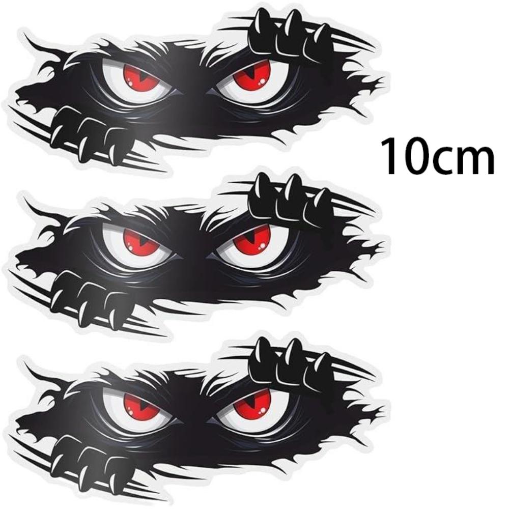 

Angry Peeping Monster Vinyl Car Decal - Large Durable Sticker for Cars Trucks and Sports Vehicles Black Bumper Sticker