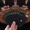 Black Rose Deck Poker Cărți de joc din plastic rezistent la apă înghețat Colecția Texas Poker Șah comemorativ Cadou practic de petrecere