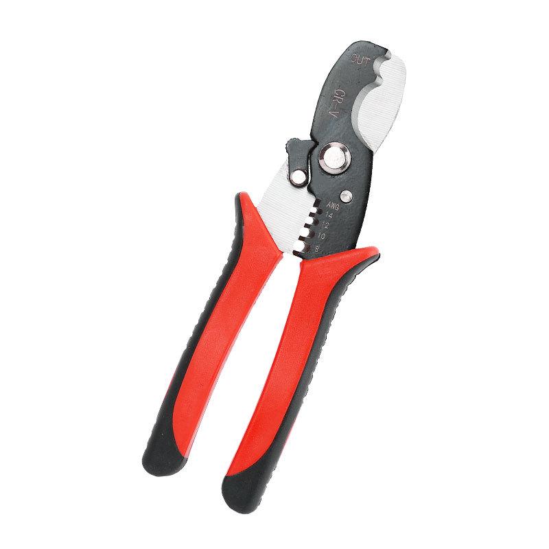 Multi-Functional Electrician's Wire Stripper & Cable Cutter, 65 Manganese Steel, 8-Inch