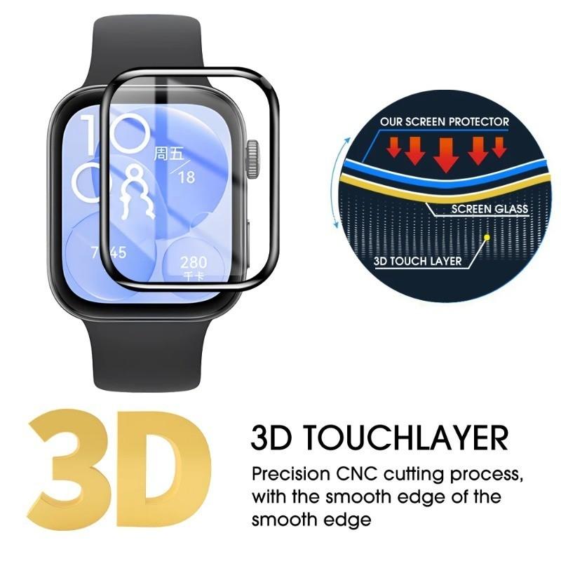 Protective Film for Huawei Watch Fit 3 with Alignment Tool Easy Install Tool Screen Protector for Huawei Fit 3 Smartwatch Cover