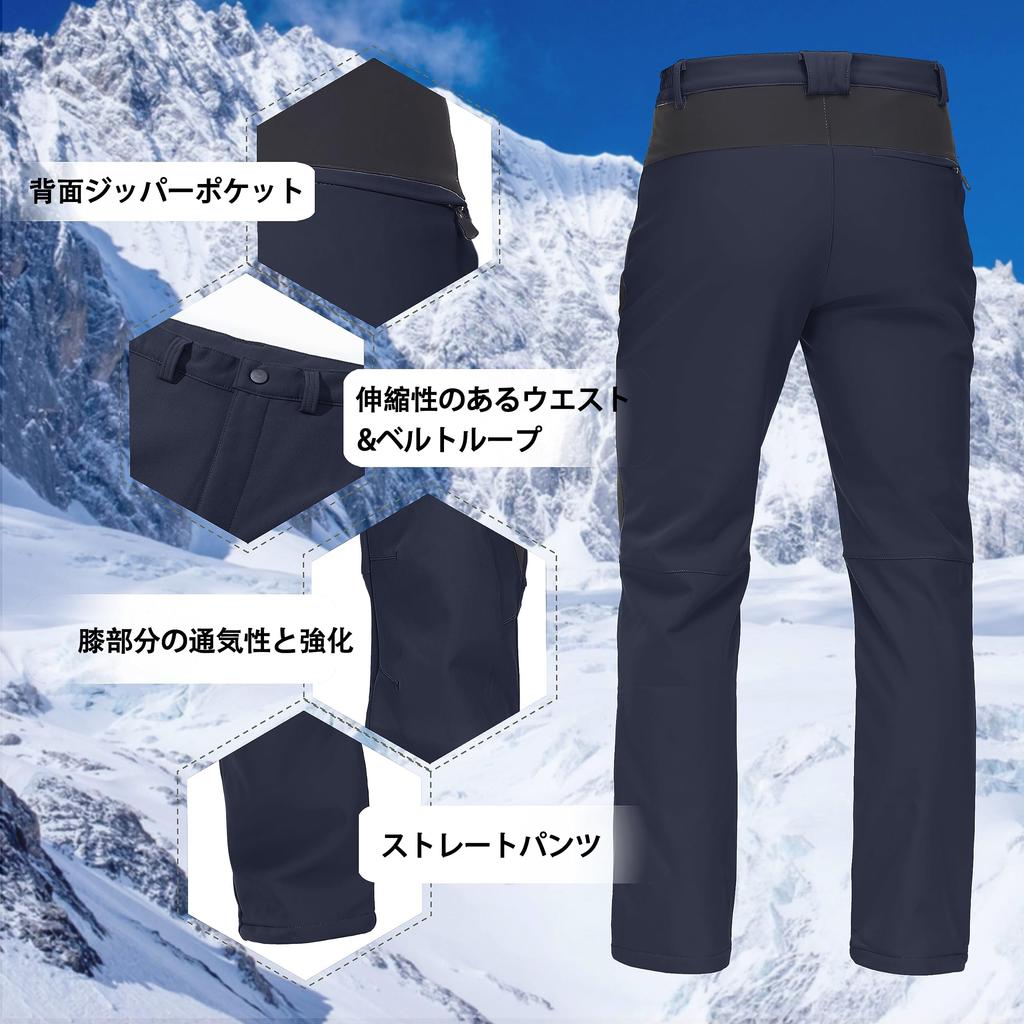 TACVASEN Hiking Cold Stain Size 4XL Pants, Weather, Resistant, Snowboarding, Sports, Comfortable, Outdoor, Work, Stylish, Navy,