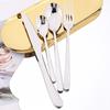 4pcs High-quality Stainless Steel Tableware Set Shiny Silver Flatware Knife Fork Coffee Spoon Dinnerware Set Kitchen Party Silverware