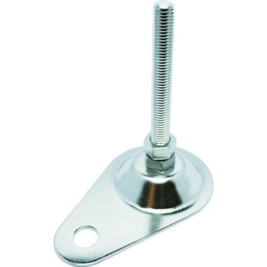 TRUSCO Adjuster Bolt M16x180 with Foot Stop Stainless Plate, Steel, SUS-TE2-16X180