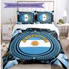 Argentina Football Printed Bedding 3 Piece Set Cozy Breathable Bed Cover Set As Housewarming Holiday Gift