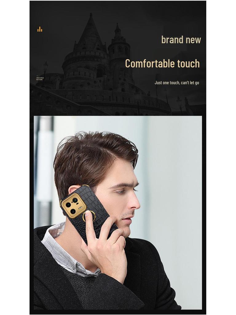 Xiaomi 13 Ultra & Redmi K60 Crocodile Pattern Phone Case with Magnetic Ring