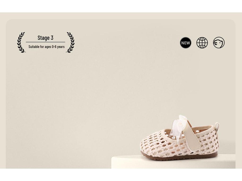 Spring Lace Bow Non-Slip Soft Bottom Baby Shoes - Girls' Princess Style Leather