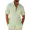 2026 New Model Loose Casual Turn-down Collar Half-sleeve Men's Shirt