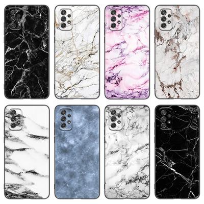 Black and White Marble Case For Samsung A04 A21 A30 A50 A52 S A13 A14 A22 A23 A32 A53 A73 5G A11 A12 A31 A33 A51 A70 A71 A72