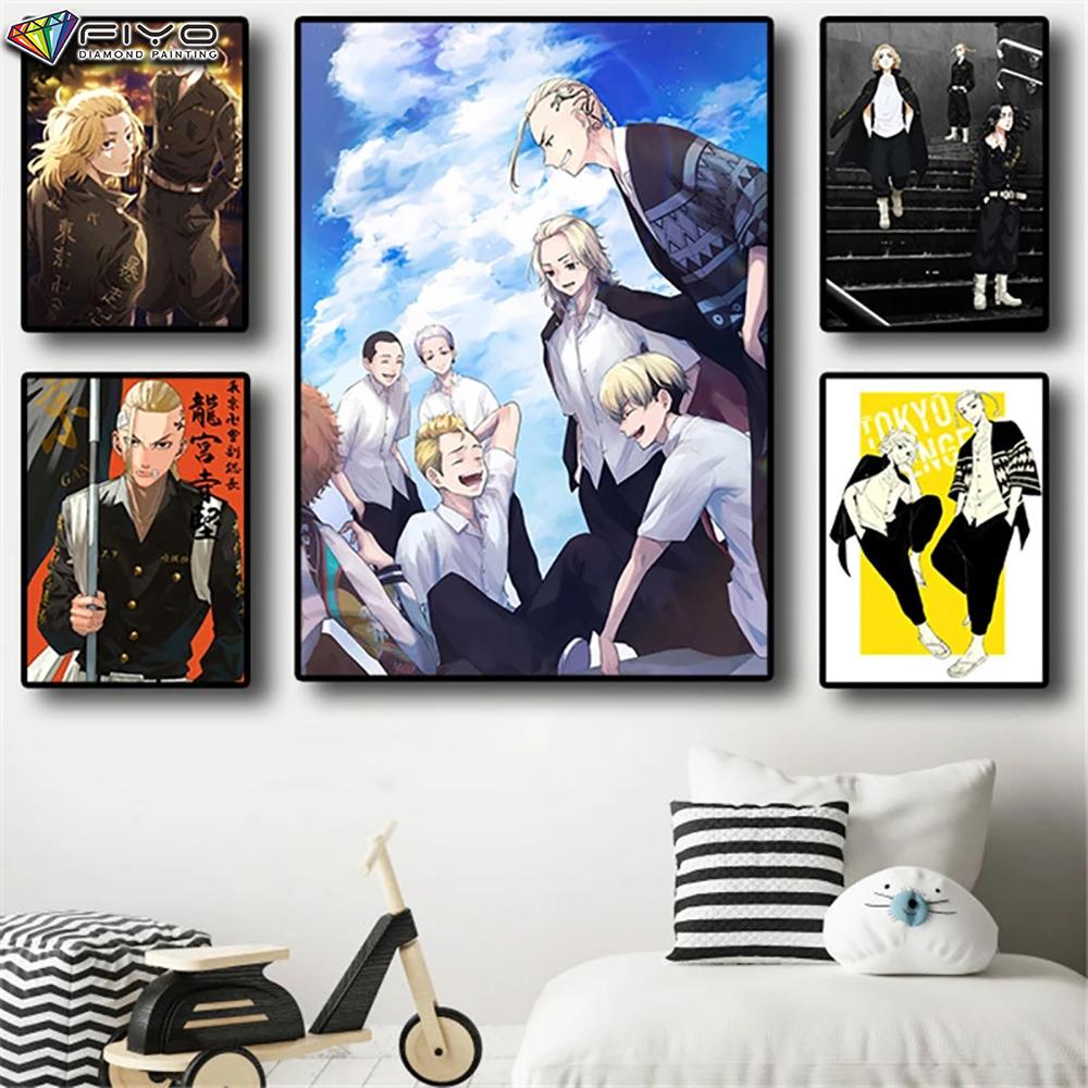 

DIY 5D Бриллиантовая живопись Аниме Токио Мстители Крестик Комплект Полная сверла Вышивка Мозаика Искусство Картина Стразы Подарок