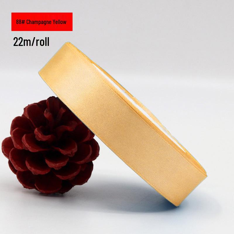 2.5cm Polyester Woven Ribbon for Flower Gift Packaging, Wedding Cakes, and Decorations in Silk Colors