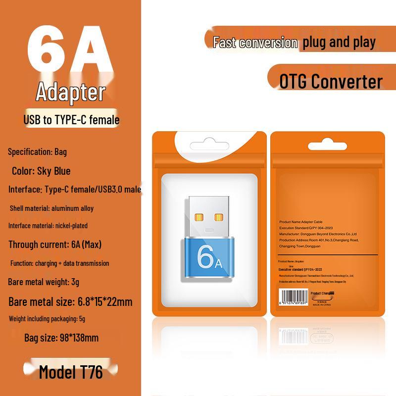 USB To Type-C Female Adapter: Fast Charging, Audio, Data, OTG Converter for Cars and Computers
