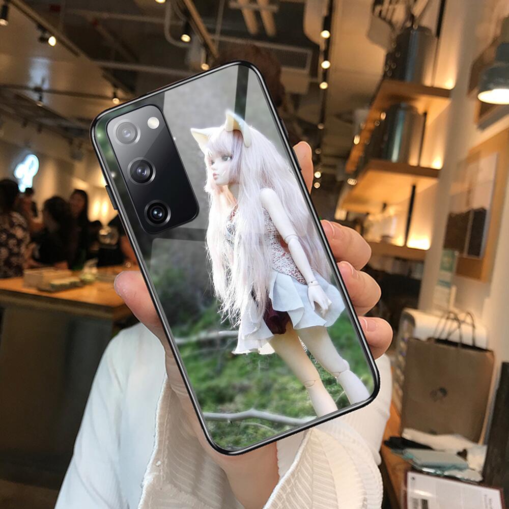 Krajews Creepy Dolls coque Tempered Glass shell Phone case For SamSung Galaxy S8 S9 S10E S20 S21 S5 S30 Plus S20 fe 5G Lite Ultr