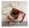 2024 Trendy Korean Style Large Capacity Solid Color Women's Shoulder Tote Handbag