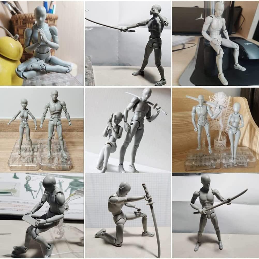 Drawing Model Figuarts Body-chan Male and Female Drawing Mannequin Figure Model Doll Body Manga Model Drawing with Stand Doll Type Body