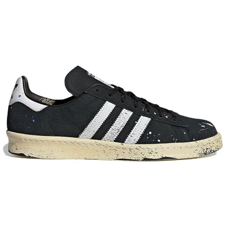 COOK X Adidas Campus 80 Paint Splatter - Black Unisex Sneakers Core-Black Footwear-White Chalk GY7006