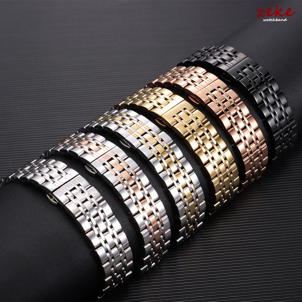 Solid Stainless Steel Band 16mm 18mm 19mm 20mm 21mm 22mm Universal Smartwatch Replacement Strap Bracelet Business Watchband Belt