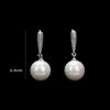 Trendy Women Gifts Shell Pearl S925 Silver Ear Studs Jewelry Fashion Drop Earrings