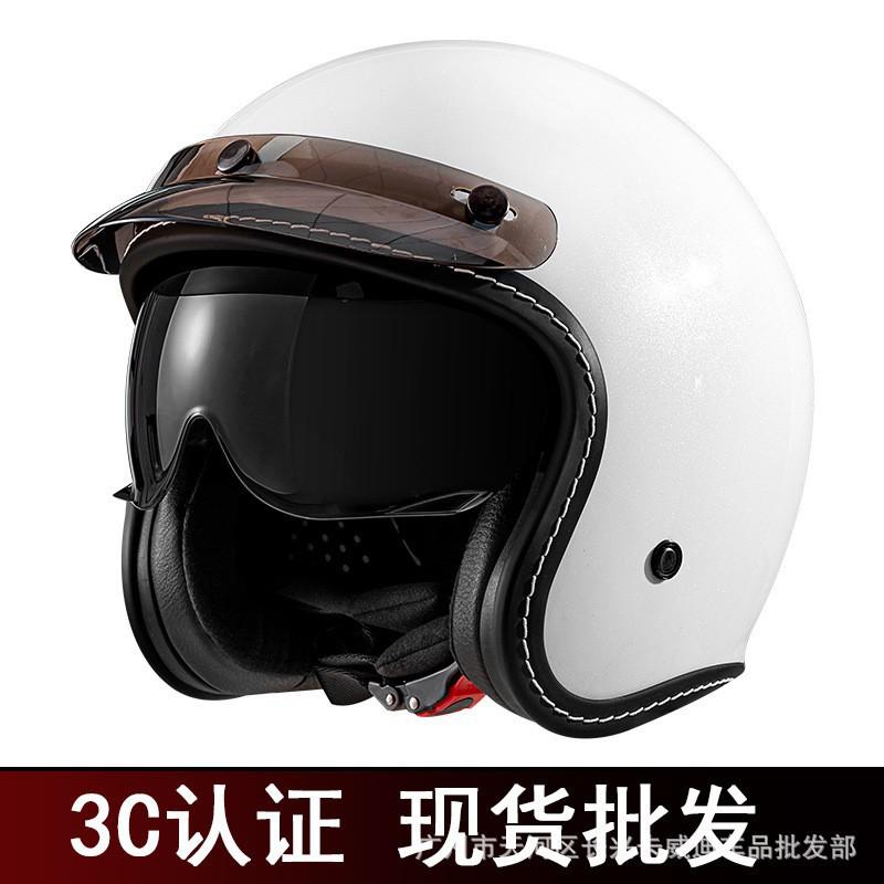 

DOT Three-Quarter Helmet Motorcycle Men s Women s 3/4 Rider Scooter Cruise Retro 2XL