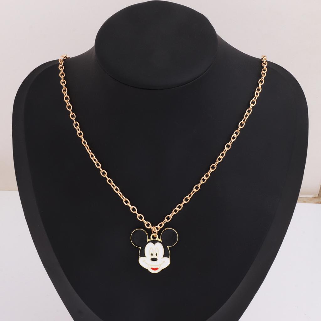 Cartoon Mickey Mouse Mickey Donald Duck Drip Oil Alloy Necklace Children's Fun Fashion Animation Student Sweater Chain Jewelry