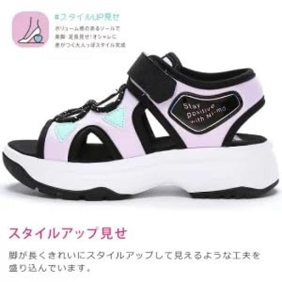Moonstar NM J107 2E Girls' Sandals, Black, 20.0 cm,