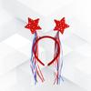 Independence Day Headbands With Double Heart Design And Stripes July 4th Parades Headbands Hair Decors For Celebrations