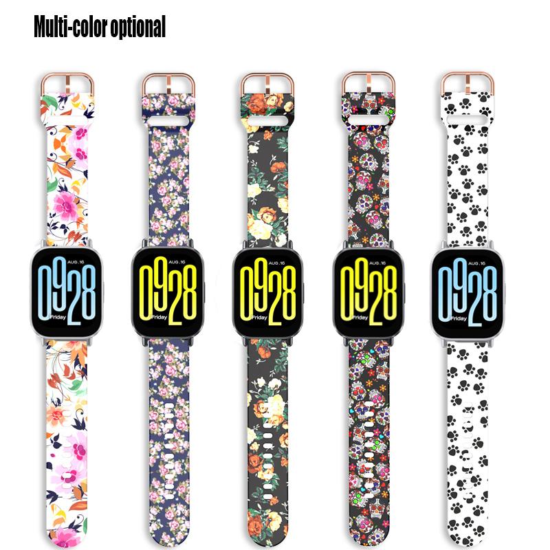 18mm 20MM 22mm řemínek Pro Redmi Watch 5 lite/ Xiaomi Mi Watch 5 Active Náramek Tištěný Silikonový Náramek Sportovní pásek Příslušenství