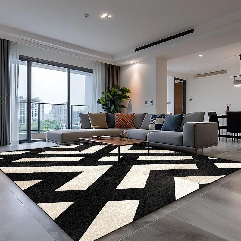 Modern New Geometric Carpet for Living Room Abstract Home Decoration Sofa Side Plush Rugs Kitchen Tables Non-slip Soft Floor Mat