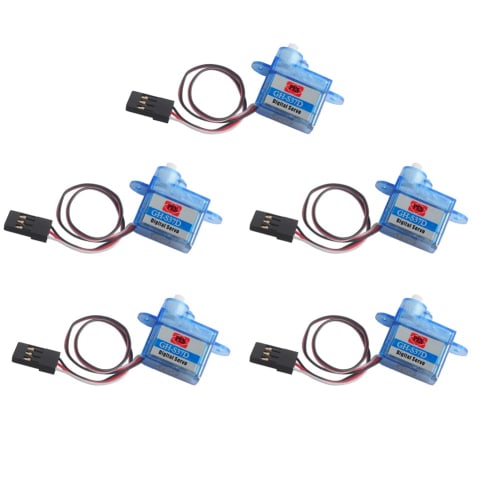RCmall 5pcs Ultra-Lightweight 3.7g Digital Servo GH-S37D Micro Mini Servo with Servo Tester for Controlling Aircraft and Flying Boat Direction