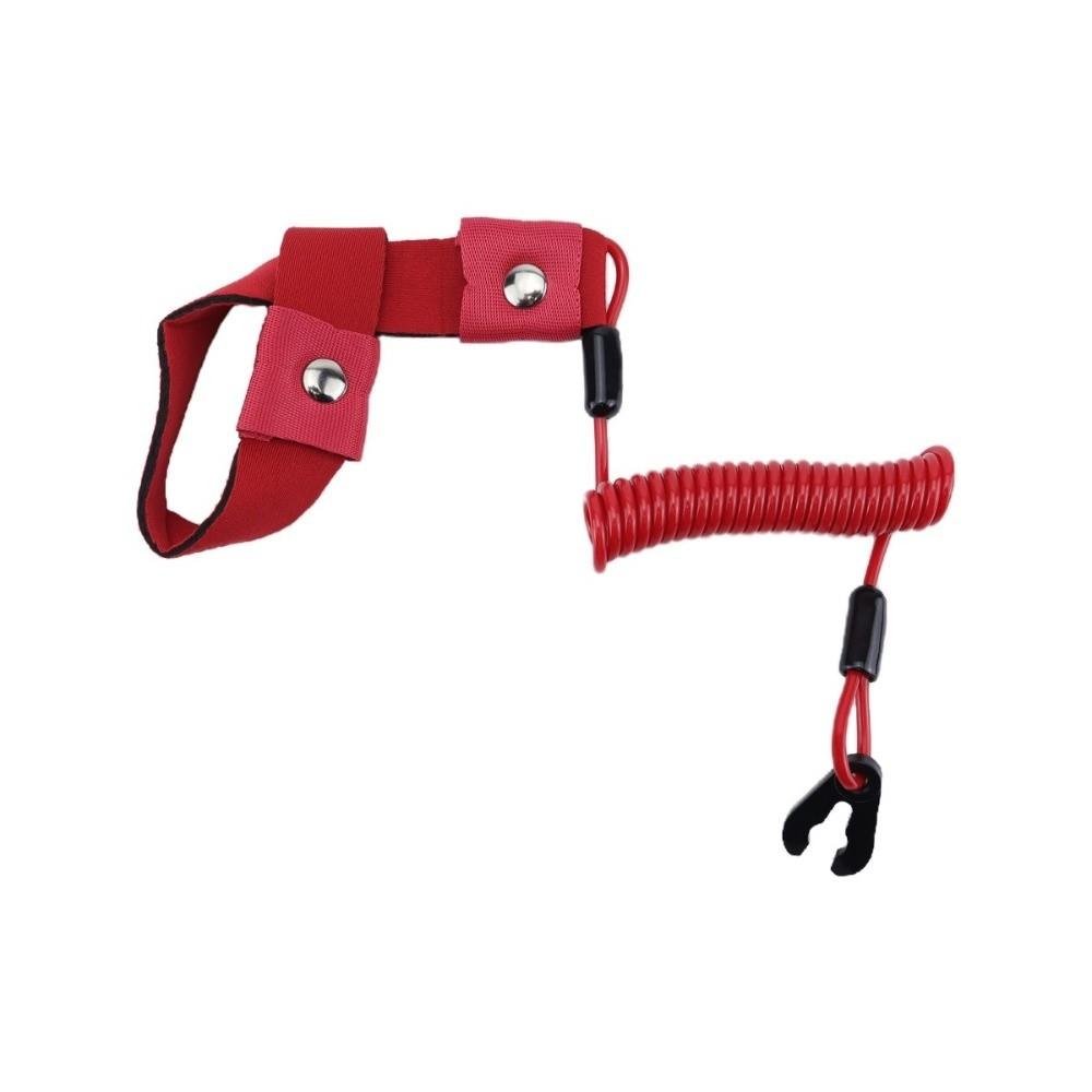 Red PWC Engine Cutoff Lanyard Stretch Design Start Stop Safety Lanyard  Emergency Stop