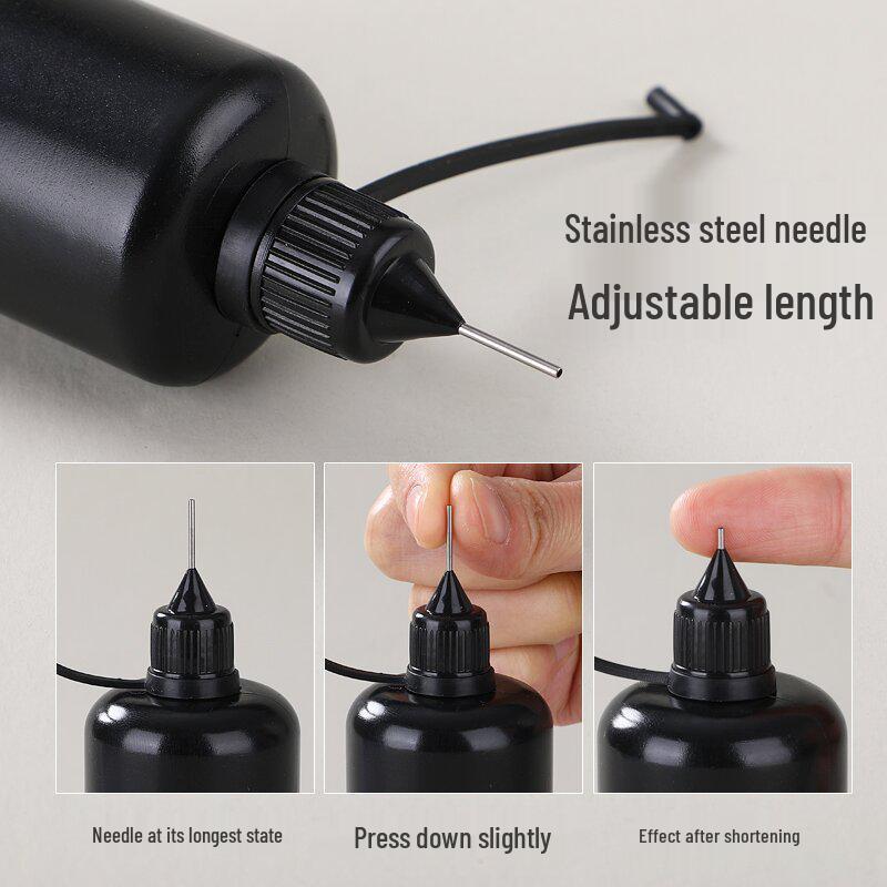 Bouteille PE à Trou d'Épingle pour Huiles Essentielles, Pigments, Colle et Encres