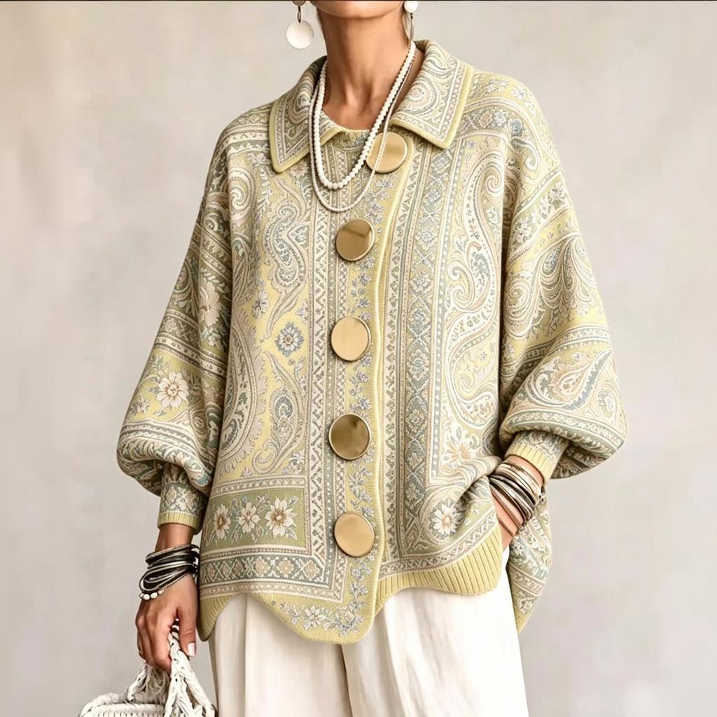 Damen Herbst Winter V-Ausschnitt Langarm Strickpullover Cardigan Lässiges Oberteil Oberbekleidung