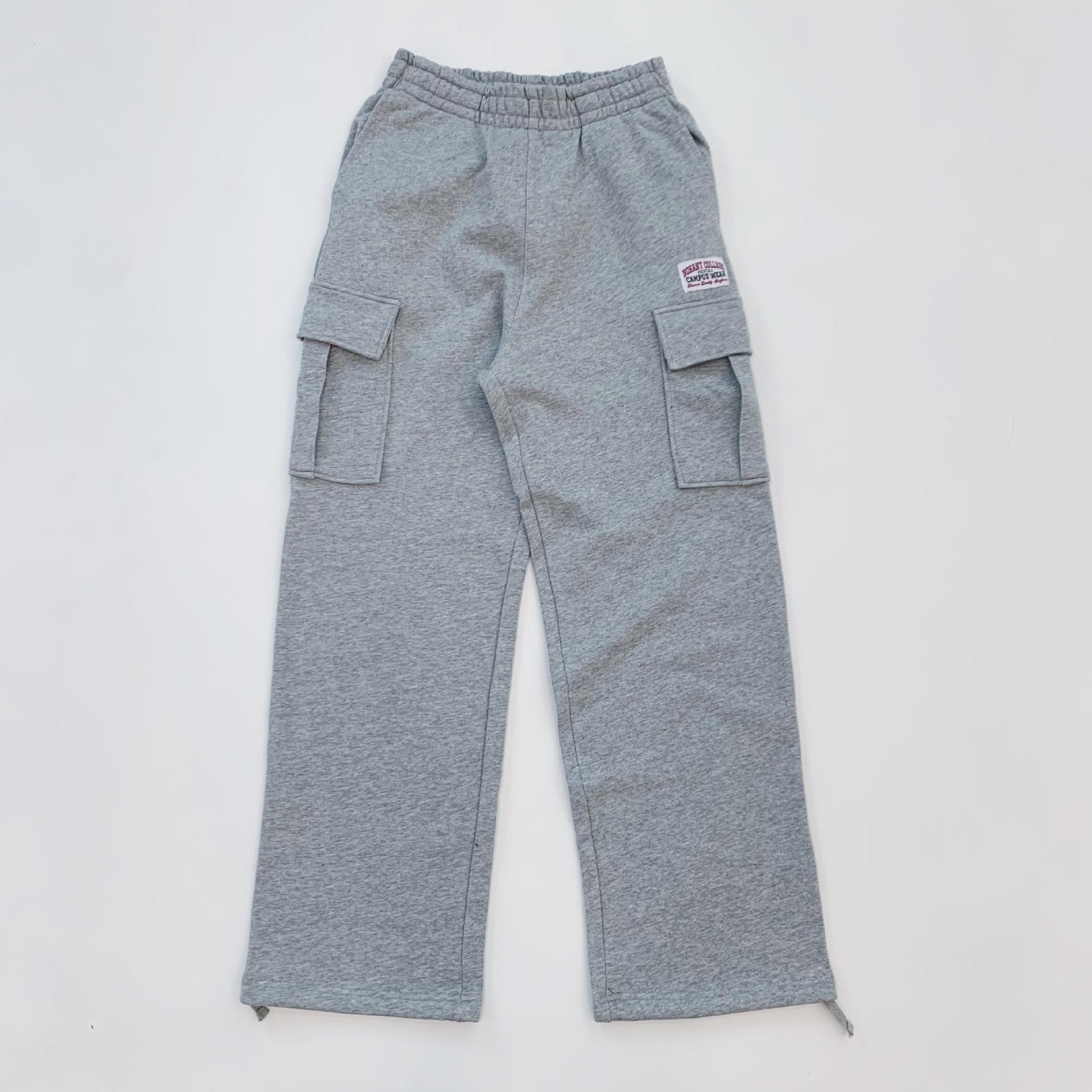

Autumn/Winter Multi-Pocket Cargo Sportswear Pants Large серый