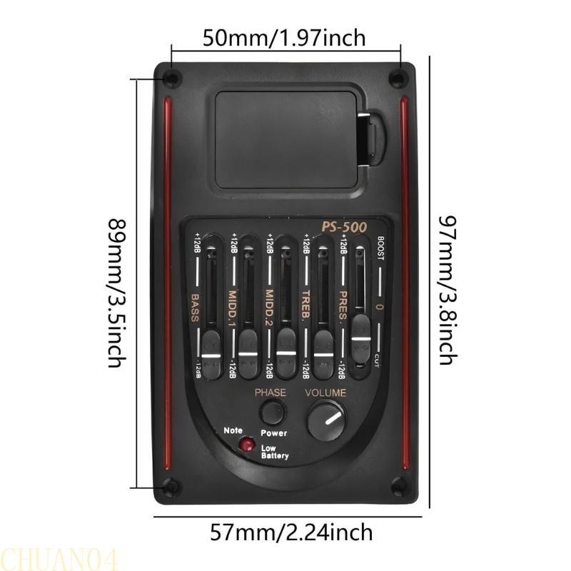 A1A2 Acoustic Guitar 5 Band EQ Preamp Amplifier Guitar Pickup Piezo Systems Guitar Tuner Guitar Pickups