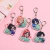 1/8Pcs Anime Figures Attack On Titan Acrylic Car Keychain Backpack Pendant Funny Bag Charms Accessories Decoration Holiday Gifts