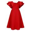 2024 Summer Ruffle High Waist A-Line Skirt Banquet Party Dress
