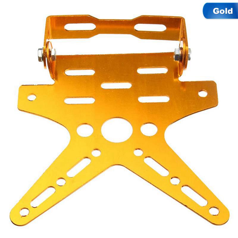 Universal Aluminum Adjustable Mount Bracket Registration Number Plate Cover Motorbike Parts Motorcycle License Plate Holder