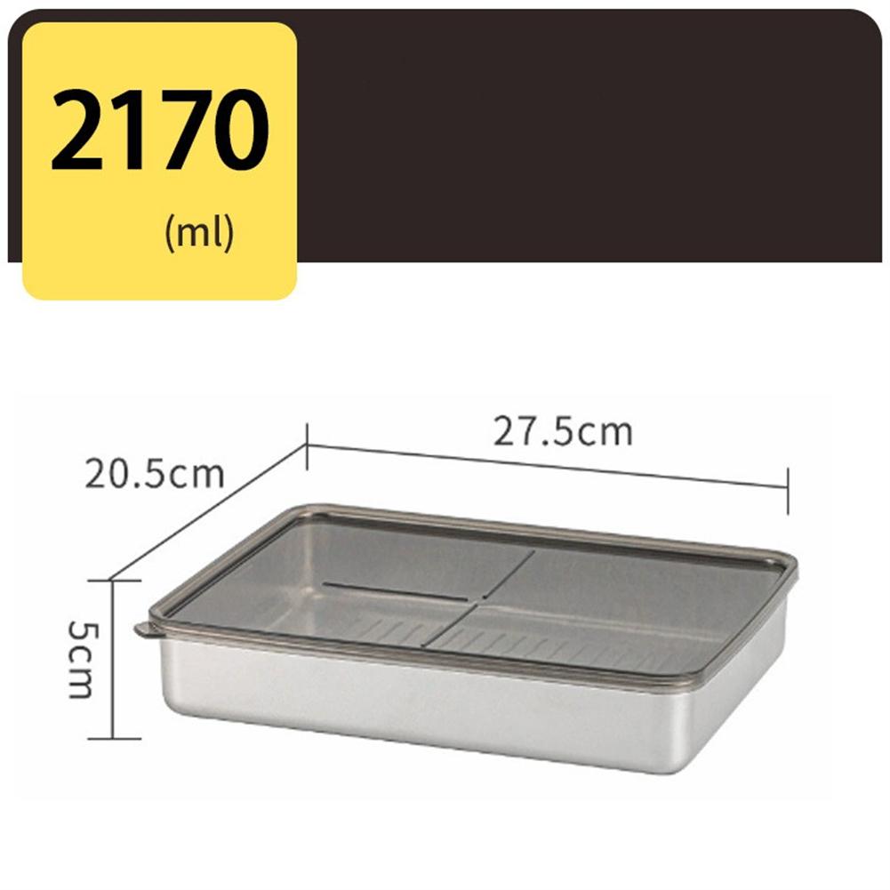 Stainless Steel Storage Box Refrigerator Food Container Large Capacity With Lid Stainless Steel Food Storage Containers Refriger