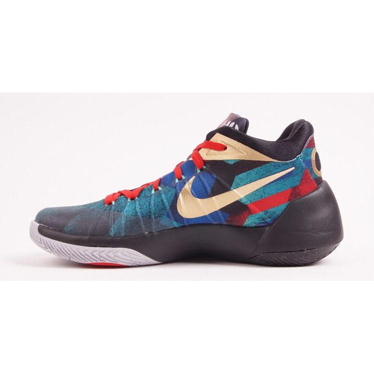 Nike Hyperdunk 2015 Low Limited 'Beijing' (Unisex) Black / Metallic Gold-University Red-White Basketball Shoes 803174 076