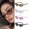 4pcs Outdoor Cat Eye Sunglasses Women Small Oval Half Frame Colorful Sun Glasses Sports  Luxury Brand UV400 Lady Shades Eyewear