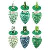 Dog Top Hat Collar Holiday Shamrocks for Small Medium Girl Dogs Cats Dog Collar Necklaces Kerchief Costumes