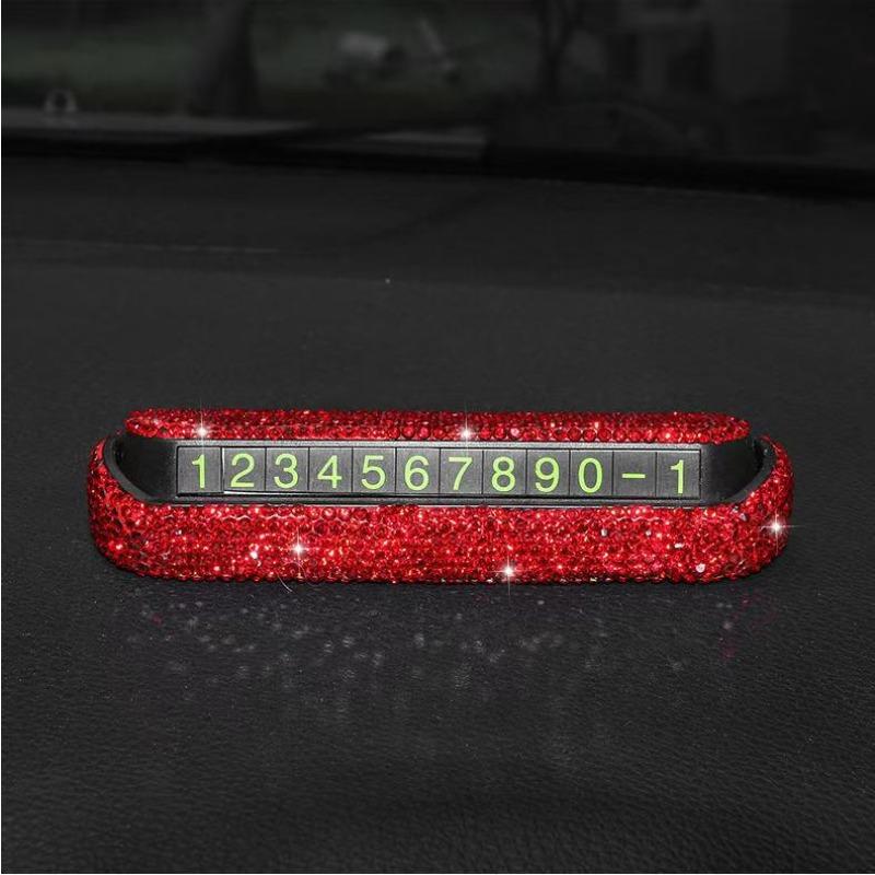 Car Temporary Parking Card Phone Number Card Plate Telephone Number Stop Luminous Parking Aid Garage Car Interior