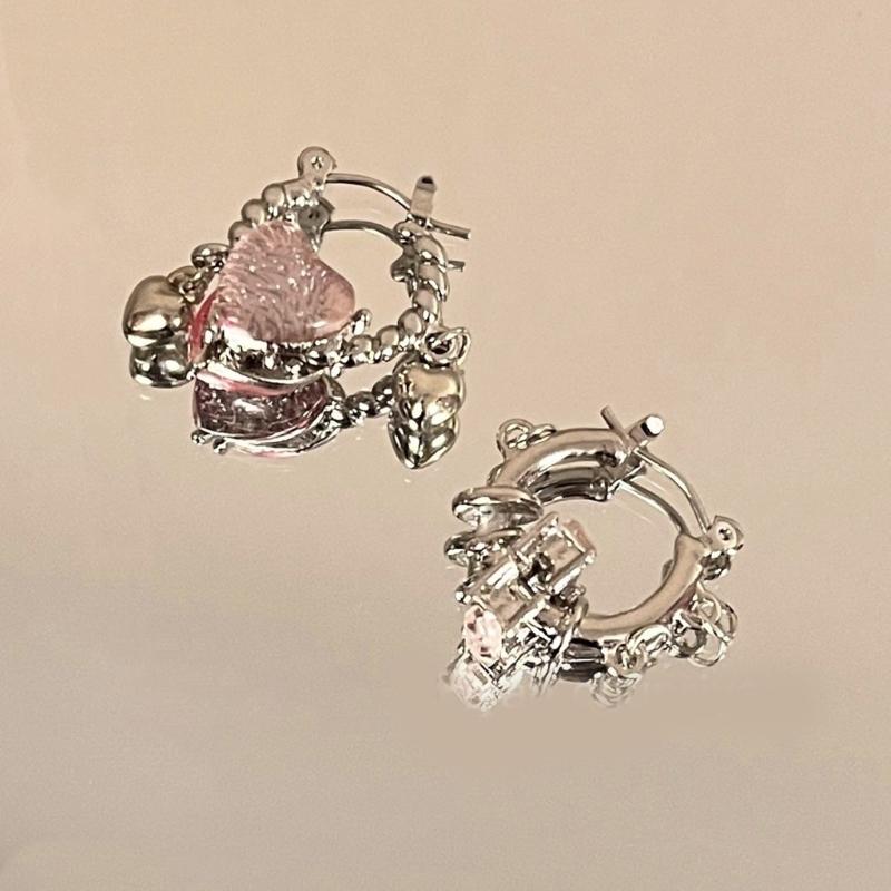 Elegant Styles Heart Earrings for Women Portable Comfortable Alloy Designs for Parties Supplies and Everyday Wear