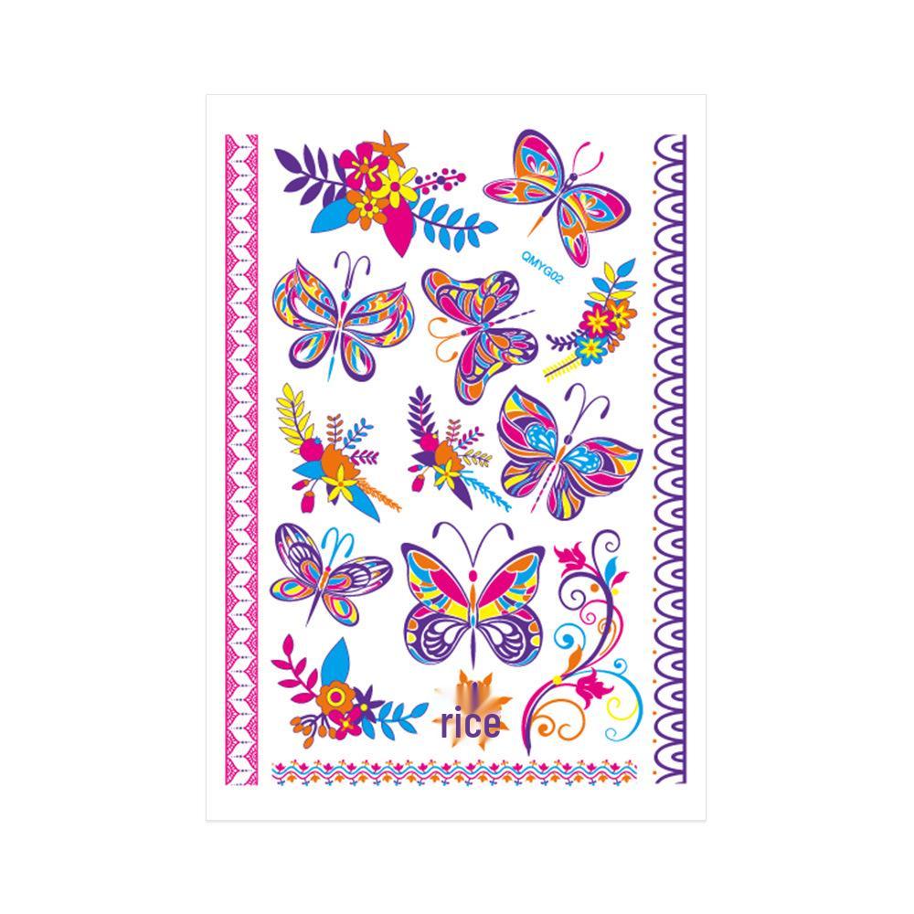 Creative Fluorescent Waterproof Full Arm and Face Tattoo Sticker