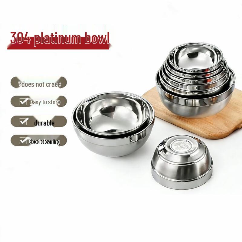 Aisi Sheng 304 Stainless Steel Double-Wall Insulated Bowl
