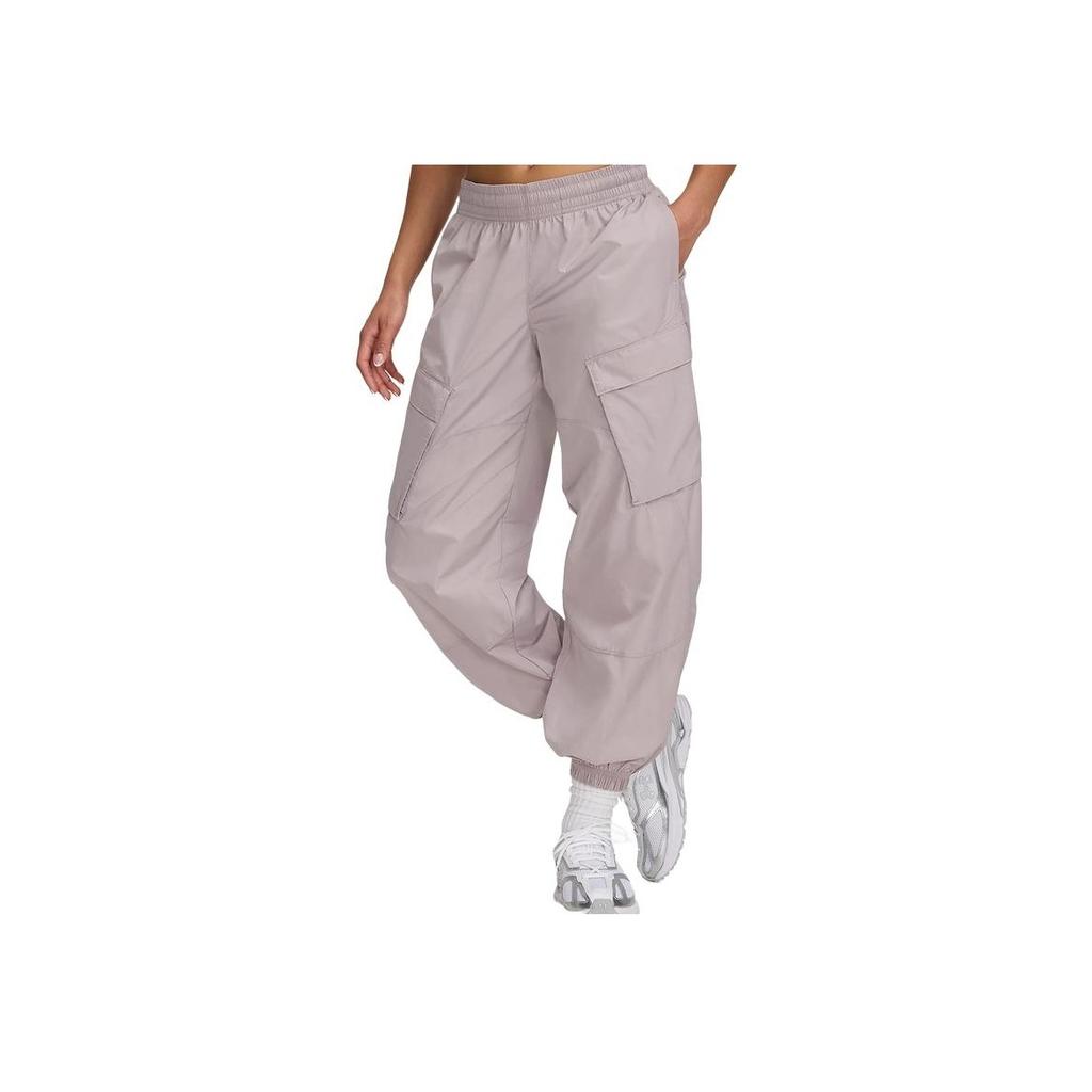 Under Armour Woven Comfortable Casual Tapered Sports Pants Women bottoms Light-Purple 1389672-009