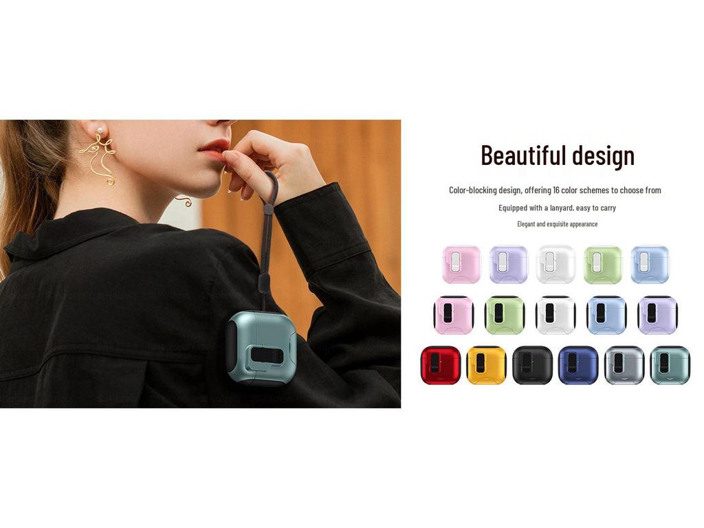 AirPods Pro 3 & 4 Protective Case with Pop-Up Stand