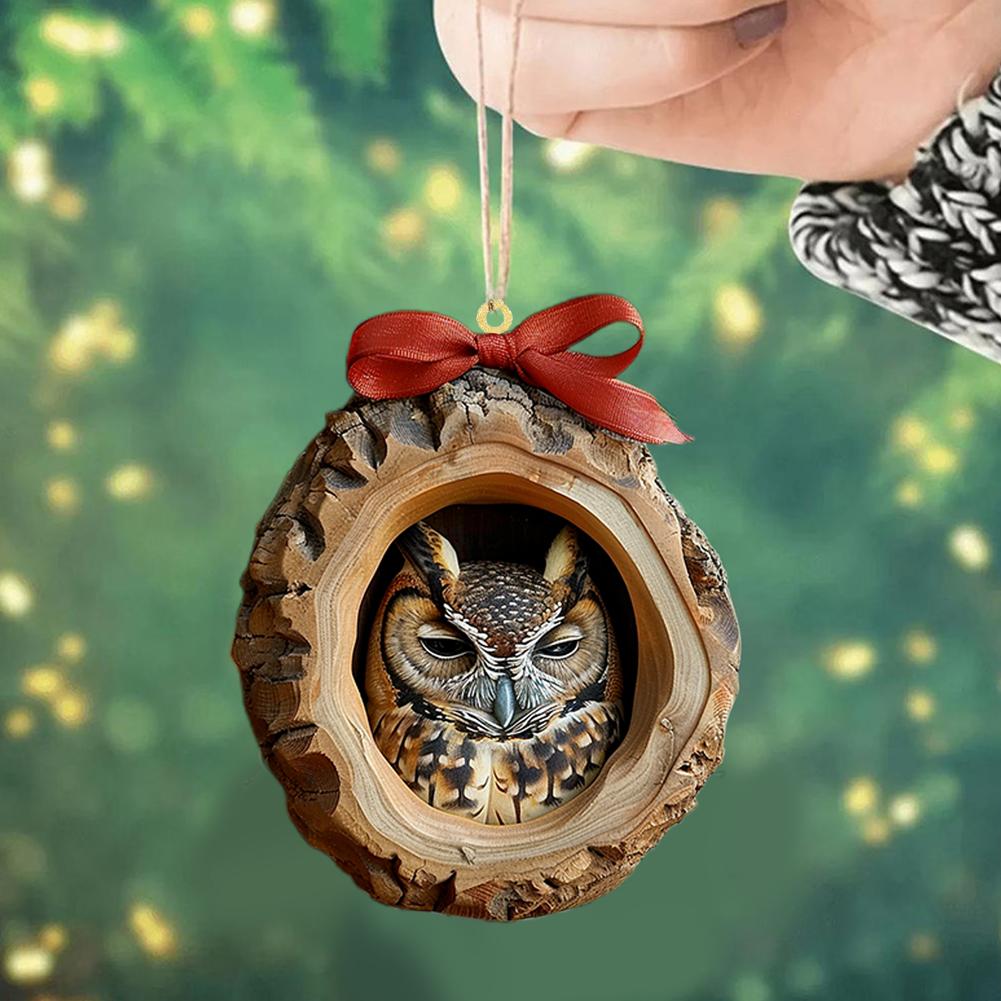 Christmas Ornaments Acrylic Cartoon Forest Acrylic Christmas Ornaments Seasonal Decor For Tree Ceiling Cute Hanging Pendants