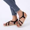 Fashion Peep Toe Women Solid Color Wedge Sandals Ankle Buckle Non-Slip Gladiator Shoes Woman Fashion Chunky Platform Sandalias Mujer