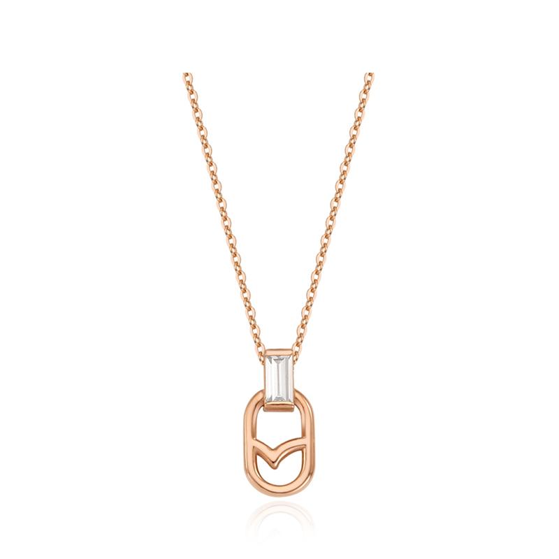 Tirrlirr 14K Pink Gold Petit Modern Tulli Necklace Tnjk4P00084M